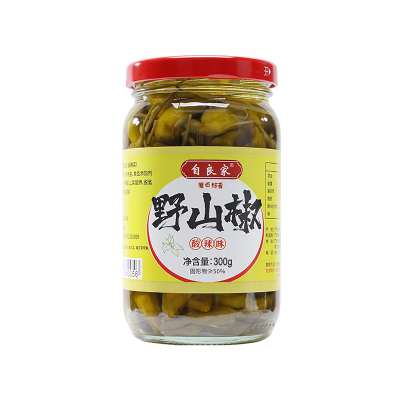 自良家野山椒广西特产泡椒酸辣爽口酱香浓郁野山椒泡椒指天椒酱菜