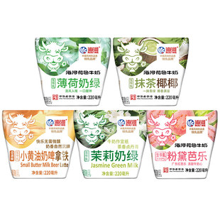 海河牛奶新5种口味10袋芭乐抹茶耶耶茉莉薄荷黄油拿铁味早餐奶
