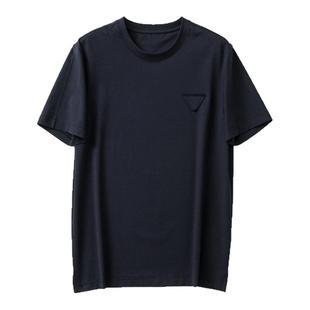 经典常青 Giza45埃及长绒棉 夏季男士圆领短袖T恤小白T恤男打底衫