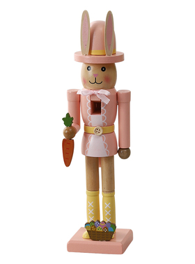 创意木质糖果色胡桃夹子士兵摆件