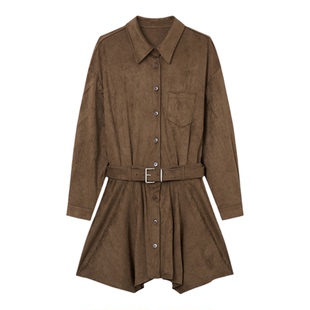 【设计师系列】Jamor加墨麂皮连衣裙辣妹潮流好看裙子春季新