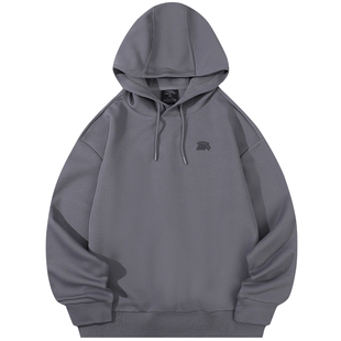 安踏卫衣男士休闲潮流帅气上衣2025秋季宽松运动加绒连帽长袖t恤