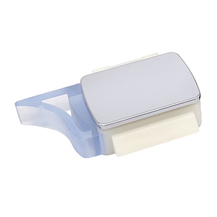 淋浴房定位器玻璃门滑轮黑色塑料防撞块弹簧式免开孔易安装限位胶