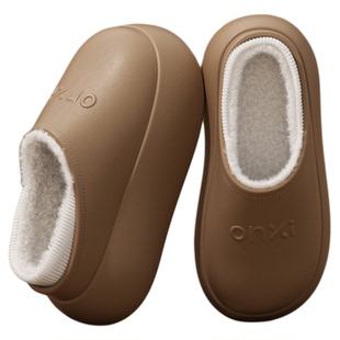 2025新款防水棉拖鞋女秋冬室内家居包跟棉鞋5.5cm厚底外穿月子鞋