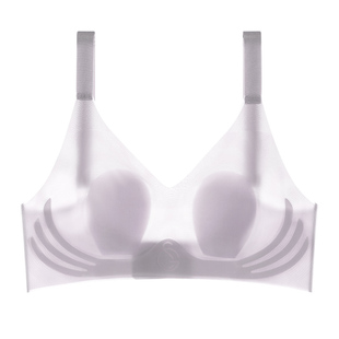 玛伦萨内衣女薄款夏季无钢圈聚拢兔耳杯文胸超薄无痕透气大胸显小