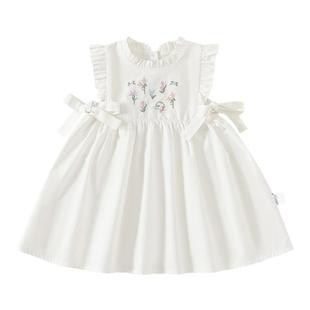 贝贝城女童裙子夏季2025新款女宝洋气公主裙小女孩周岁儿童连衣裙