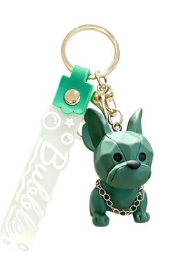 可爱法斗犬树脂钥匙扣情侣礼品