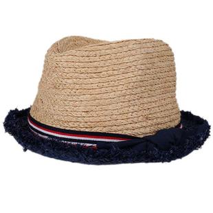 Hatson男帽女帽秋新款户外旅游遮阳编织礼帽休闲帽SBKFEH2870NY