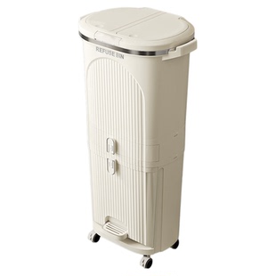 厨房垃圾桶高款可移动专用免弯腰夹缝二合一干湿分离厨余卫生桶