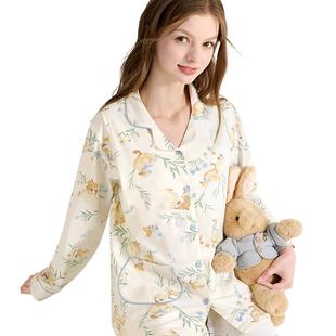 免穿文胸纯棉月子服秋冬季产后孕妇睡衣产妇待产喂奶哺乳衣家居服