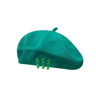 帽子女款春夏季新款扣子牛仔贝雷帽网红ins风小众设计薄款画家帽