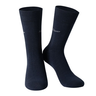 3双装SCHIESSER舒雅男士棉质3A抑菌壳聚糖透气消臭中筒袜子22742K