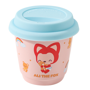 川岛屋&阿狸联名 可爱马克杯陶瓷咖啡杯子带盖家用水杯手握拿铁杯