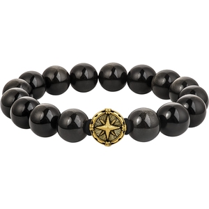 MONOLOGUE独白北纬三十度黑曜石复古黄金男士手串情人节礼物送礼