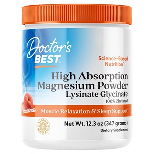Doctor's Best多特倍斯甘氨酸螯合高吸收镁粉赖氨酸 347g