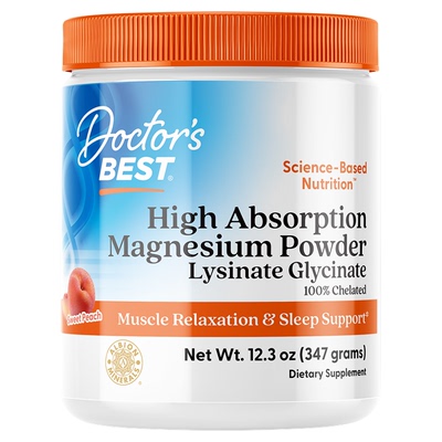 Doctor's Best多特倍斯甘氨酸螯合高吸收镁粉赖氨酸 347g