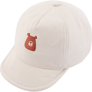 伊米伦宝宝软帽檐鸭舌帽春夏秋棉婴幼儿童卷边棒球帽男童韩版遮阳