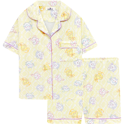 吉伊卡哇纯棉夏季女睡衣套装