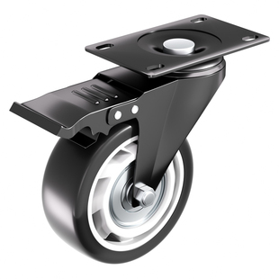 货架轮子万向刹车脚轮345寸板车推车移动滑轮静音重型承重万向轮