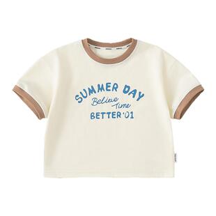 INSbobo儿童短袖女童上衣2026夏季新款男童t恤宝宝夏装洋气童装潮