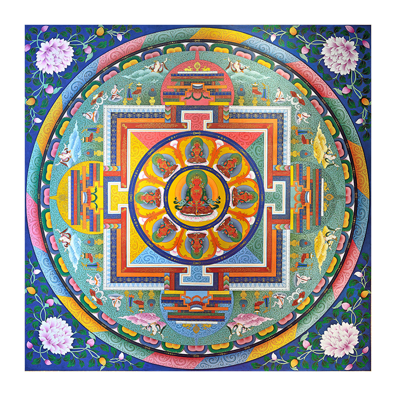 长寿佛坛城DIY手绘画稿装饰画
