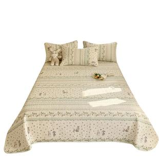 无印良品A类全棉床盖单件四季通用纯棉床单榻榻米防滑炕盖三件套3