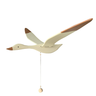 云山匠丹麦燕子空中吊饰大雁挂件会飞的海鸥平衡悬挂木制鸟装饰品