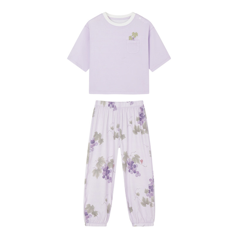 ibaby×outlast太空舱恒温短袖长裤儿童套装家居服夏薄款睡衣睡裤