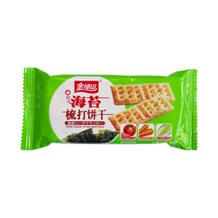 金钟山海苔梳打饼干海苔咸味饼代餐宵夜办公室休闲下午茶点心零食