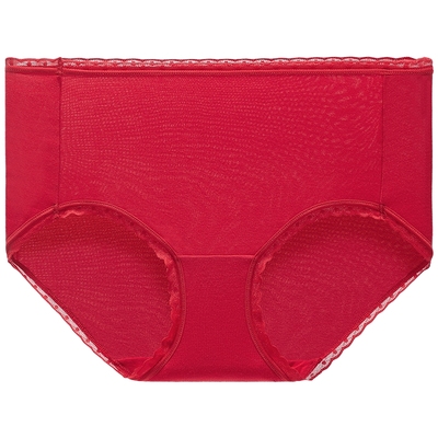 安莉芳本命年红色冰丝中腰内裤