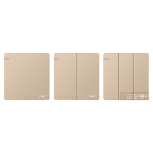 正泰开关插座面板官方旗舰店家用86型金色墙壁暗装一开五孔插座