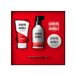 【情人节礼物】HAWKINS霍金斯沐浴露礼盒小银罐发油男发蜡送老公