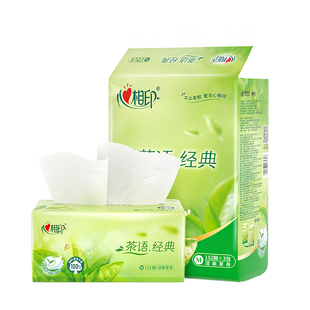 心相印抽纸巾3层152抽茶语卫生纸M码茶香家用餐巾纸面巾纸DT3200