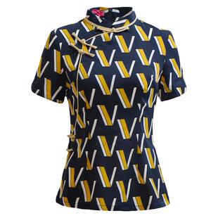 唐装女夏薄款复古时尚旗袍上衣改良中国风女装佛系年轻款茶艺服装