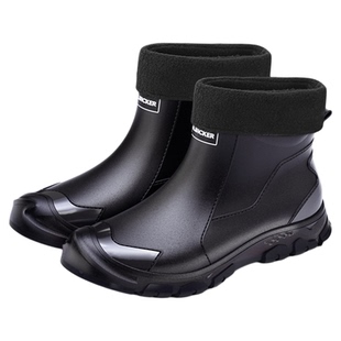 新款时尚男低帮雨靴2025秋冬加棉套鞋露营防滑雨鞋男女保暖防水鞋