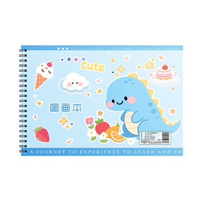 A4加厚图画本画画本绘画本儿童幼儿园小学生专用一年级二年级男女孩美术本空白画册本手绘涂色本不透色素描本