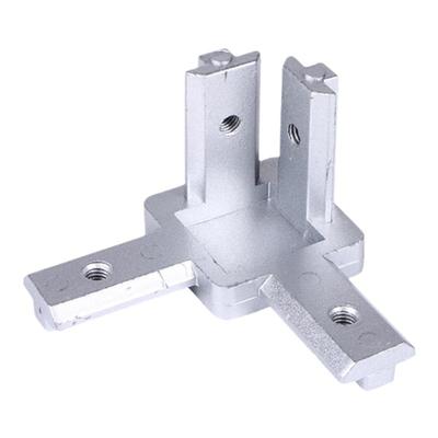 铝型材三维直角连接件铝材内置角连接2020/4040/铝合金l型固定件