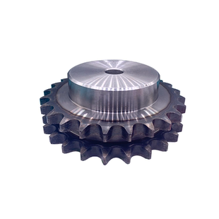 A3钢双排带台链轮3分06B 齿 淬火工艺孔标准孔工业 申马传动