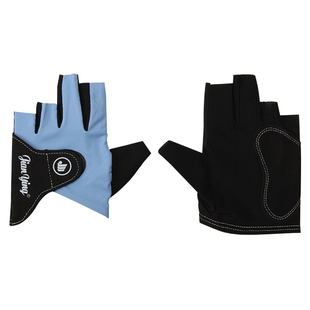 健英职业台球手套露指三指透气防滑专用手套桌球杆台球配件 左手