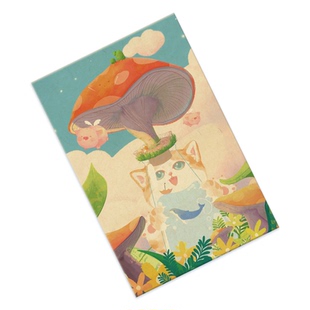 沉墨明信片定制丝毛棉浅棕特种纸来图自印风景动漫二次元周边小卡方卡书签名片印刷打印DIY烫金色可邮寄写真