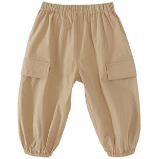 男童工装裤痞帅风宝宝纯棉长裤春秋潮帅气时髦炸街束脚裤儿童裤子