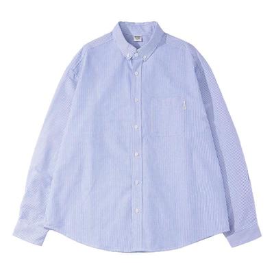 CityBoy日系休闲条纹长袖衬衫