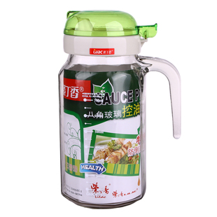 紫丁香1000ml大号加厚玻璃防漏油壶酱油瓶醋瓶厨房定量控油瓶包邮