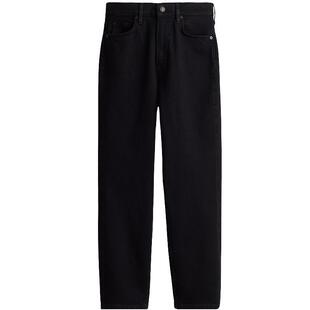 HM女装牛仔裤法棍牛仔裤高腰修身直筒休闲简约设计长裤1222676