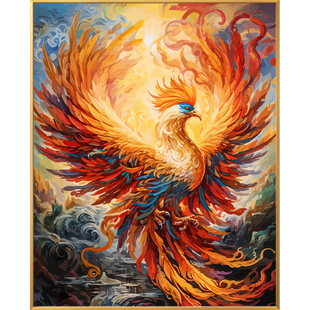 金碧辉煌画画diy数字油画填充填色手绘手工丙烯涂色油彩画装饰画