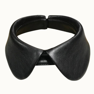 领秀风韩版假领子皮领单独佩戴配毛衣可爱高领圆领黑色纯色冬季潮