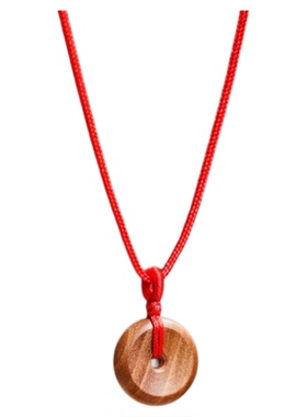 普陀山桃木平安扣吊坠压惊挂件