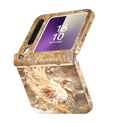 【中轴全包铰链】带挂绳轻奢皮纹