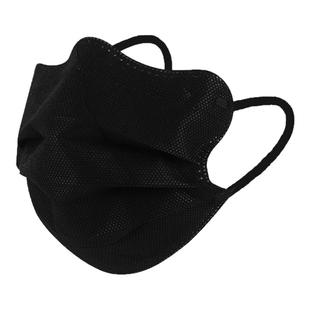 蝶形护眼角口罩二层薄款夏季超薄透气莫兰迪波浪形女高颜值白黑色