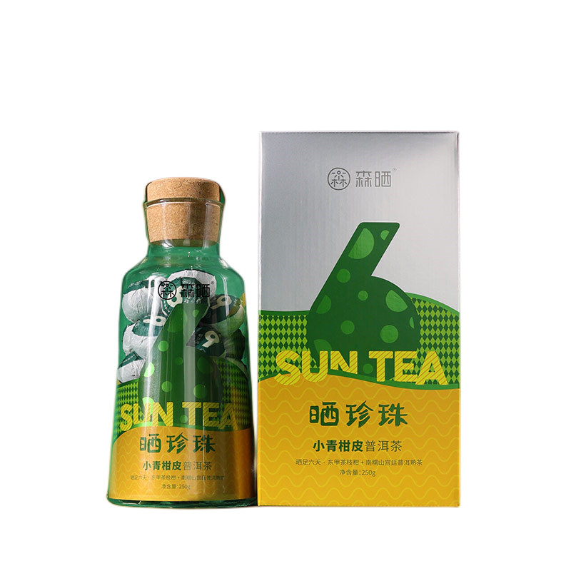 2022年小青柑森晒普洱熟茶